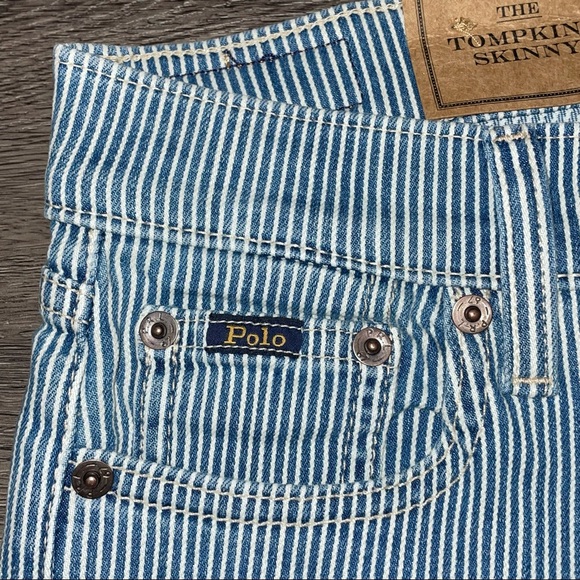 Ralph Lauren Tompkins Skinny Blue Plaid Jeans - Picture 6 of 10